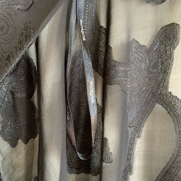 MINKPINK | Sheer Long Black Cardigan - Picture 5 of 12